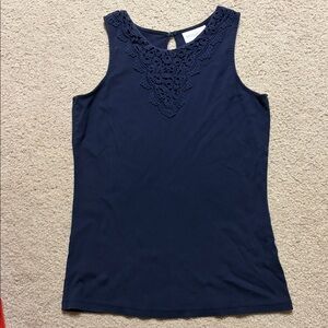 Morgan Taylor tank top size medium navy blue